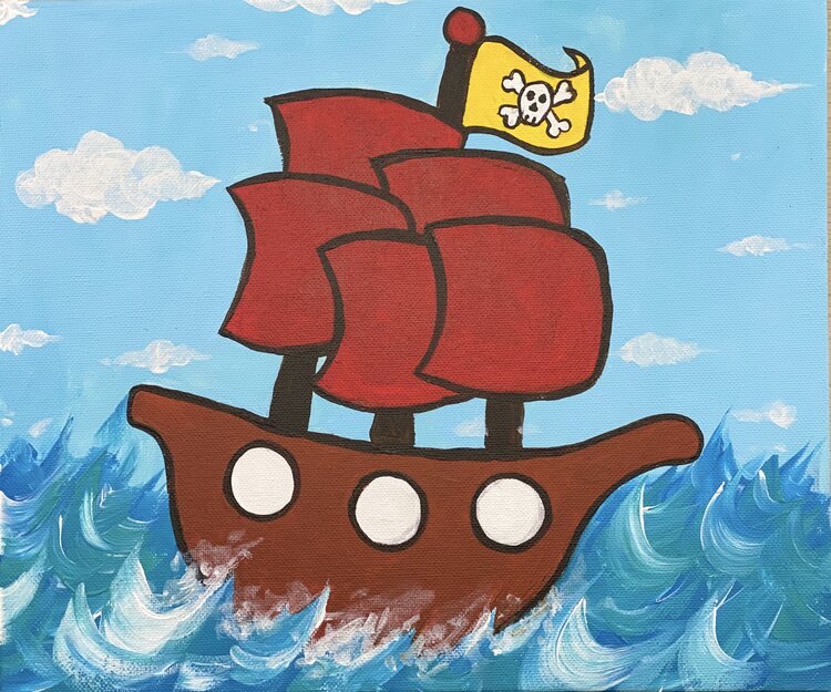 Pirate Ship Instructions and Stencil Kit