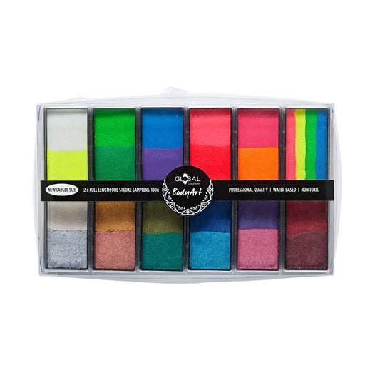 All You Need Bright & Shiny – Multi Colour Face & BodyArt Palette Sampler 12x 15g