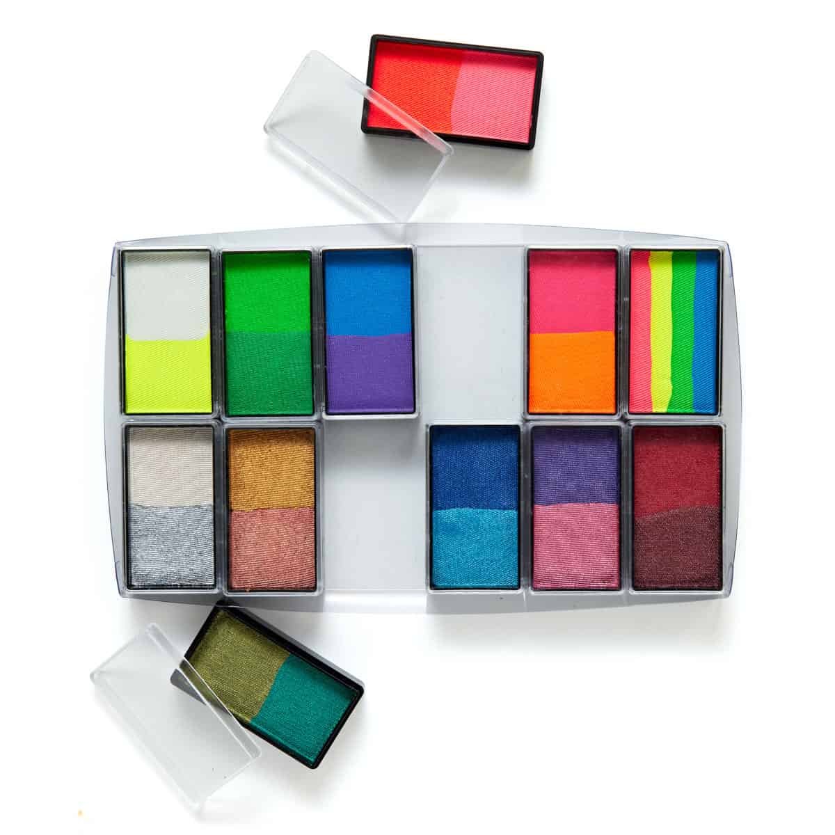 All You Need Bright & Shiny – Multi Colour Face & BodyArt Palette Sampler 12x 15g