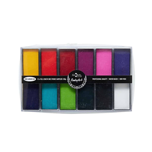 All You Need – 12 Colour Full Length Face & BodyArt Palette Sampler 12x 15g
