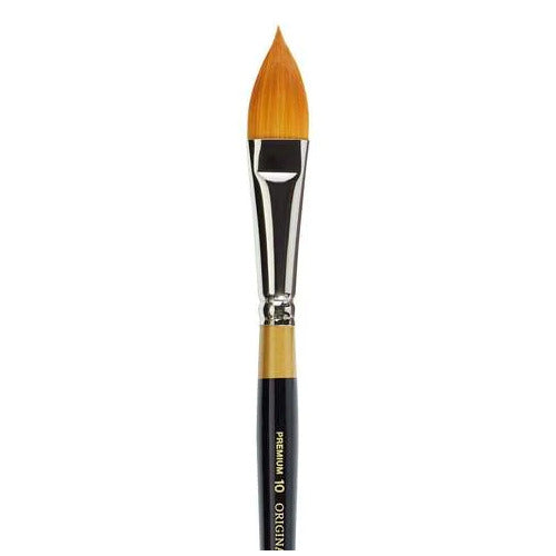 KingArt 9930 | Face Painting Brush - Original Gold Golden Taklon Oval Floral Petal #10