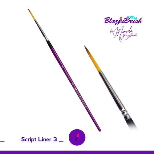 Blazin Face Painting Brush by Marcela Bustamante | Script Liner #3