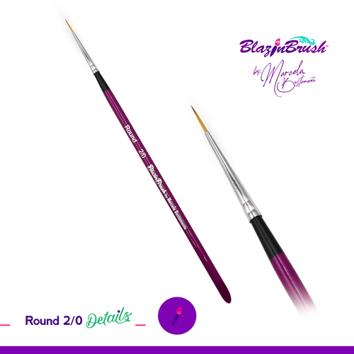 Blazin Face Painting Brush by Marcela Bustamante | DETAILS COLLECTION - Round 2/0