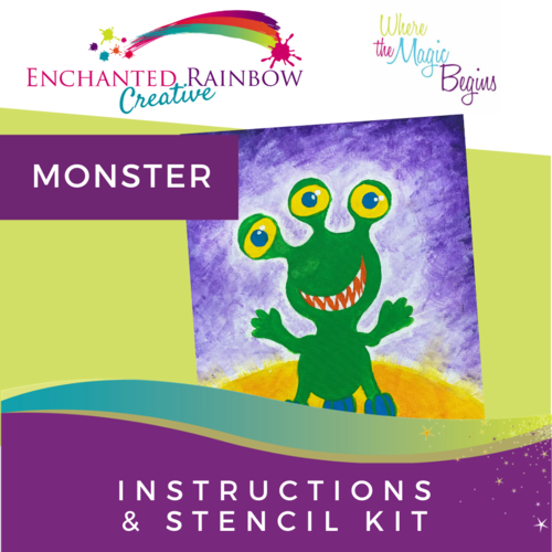 Monster Instructions and Stencil Kit