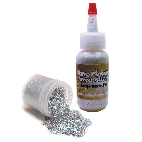 Silly Farm Mama Clown Loose Glitter - Large Cut Silver